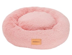 MIMIKO Pets Legowisko Shaggy okrągłe L 60cm różowe